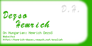 dezso hemrich business card